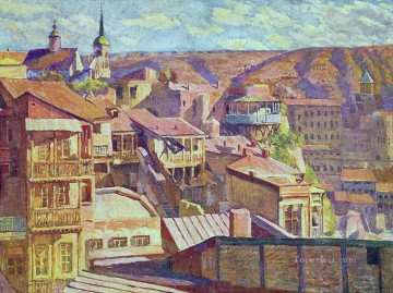 Artworks in 150 Subjects Painting - tbilisi maidan Ilya Mashkov cityscape city scenes